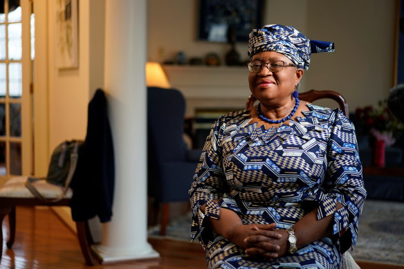 Incoming WTO leaderNgozi Okonjo-Iweala at her home in Potomac, Maryland, US.