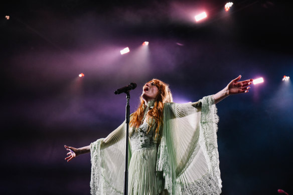 Florence Welch performing at WOMADelaide 2023.