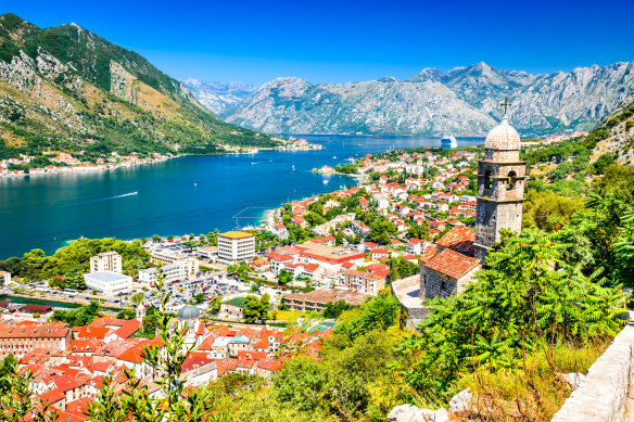 Montenegro’s splendid Bay of Kotor on the Adriatic Sea.