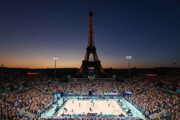 The beach volleyball was held at Eiffel Tower Stadium.