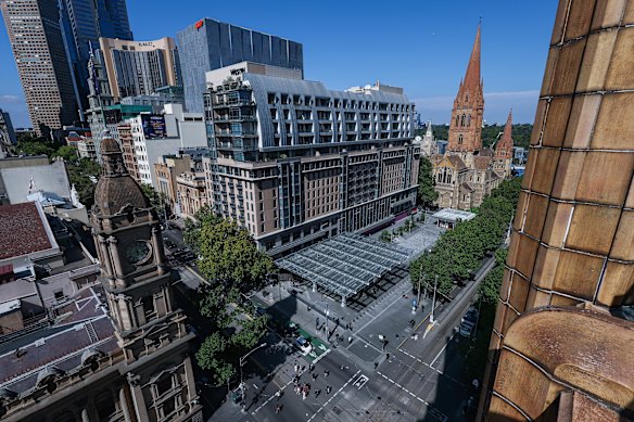 City Square from the opposite corner of Collins and Swanston streets.