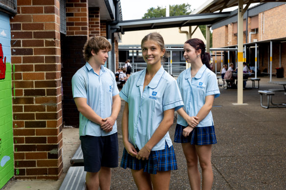 Students at Jannali High School.