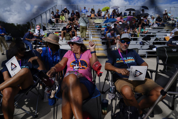 People waiting for the NASA moon rocket to launch went home disappointed.