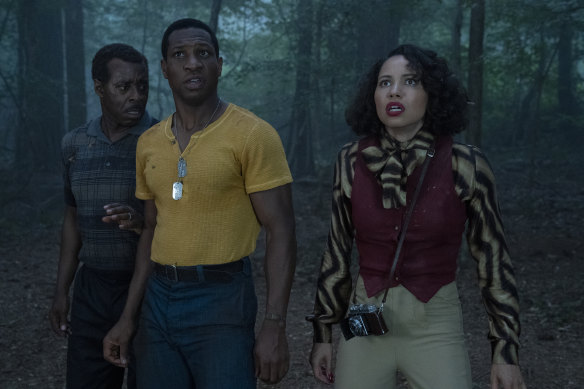 Courtney Vance, Jonathan Majors and Jurnee Smollett in Lovecraft Country.