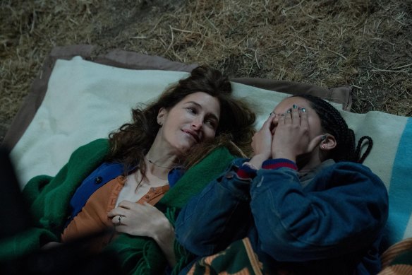 Clare (Kathryn Hahn) and Rae Pierce-Kincade (Tanzyn Crawford) in the new season of <i>Tiny Beautiful Things</i>.