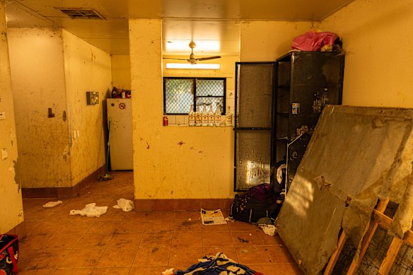 The lounge room that housed missing five-year-old Sharon Granites at the Old Timers Camp in Alice Springs.