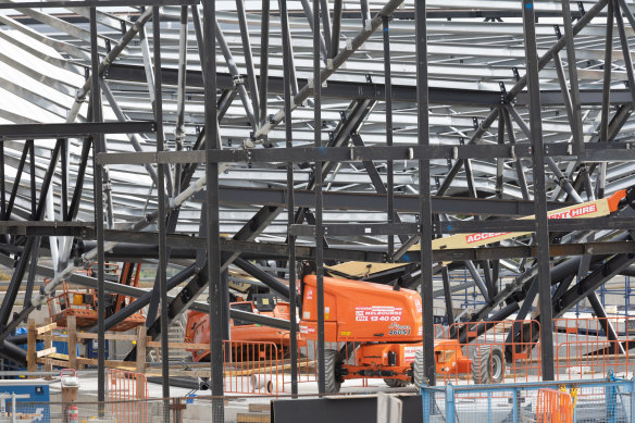 The roof collapse of the Kew Recreation Centre last year.