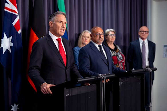 Defence Minister Richard Marles and Assistant Defence Minister Peter Khalil announce the major sale of Defence property.