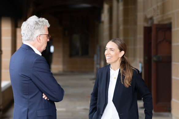 Dame Jacinda Ardern and Sydney University Vice Chancellor Mark Scott.