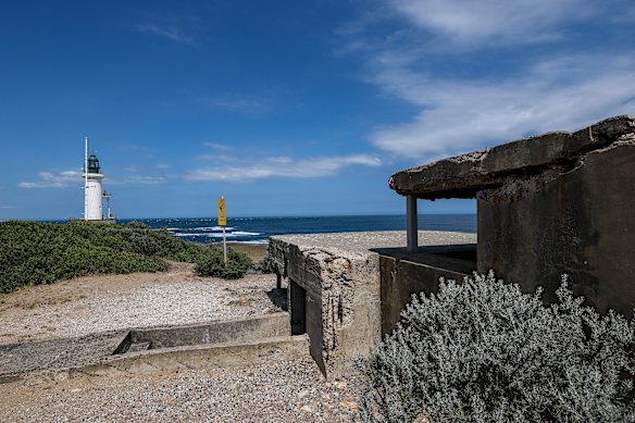 One of the former military structures at Point Lonsdale Lighthouse Reserve.