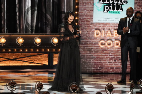Diablo Cody at the Tony Awards where she won Best Book of a Musical for Jagged Little Pill in 2020.