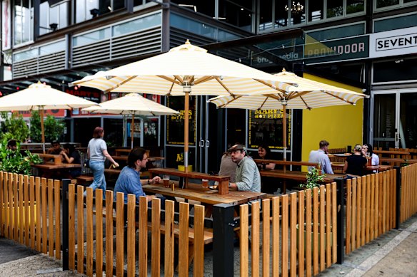 The outdoor space is warm and welcoming.