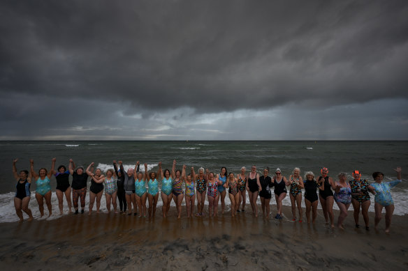 Women of all ages have joined The Sea Wolves, who gather for a ‘howl’ before a dip in the sea.