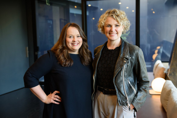 MTC executive producer and deputy CEO Martina Murray (left) and artistic director and co-CEO Anne-Louise Sarks.