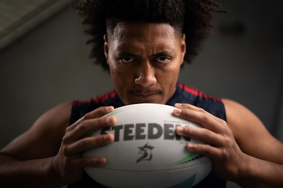 Gentle giant: Roosters enforcer Naufahu Whyte.