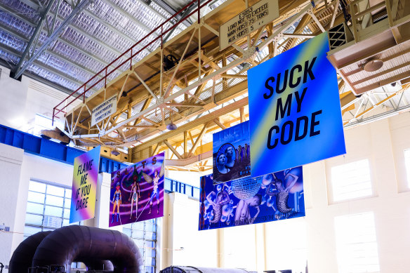 Art collective VNS Matrix’s installation at White Bay.