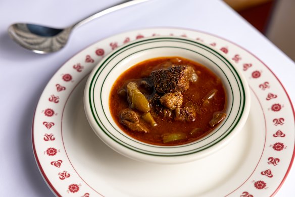 A tiny bowl of goulash.