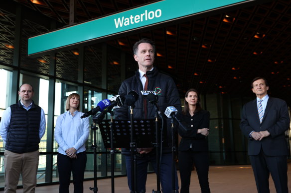 NSW Premier Chris Minns didn’t reveal when the new Metro line will open.