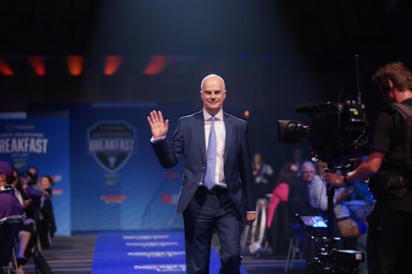 AFL chairman Craig Drummond at the North Melbourne grand final breakfast.