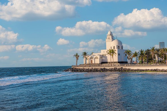 A mosque at a public beach in Jeddah.