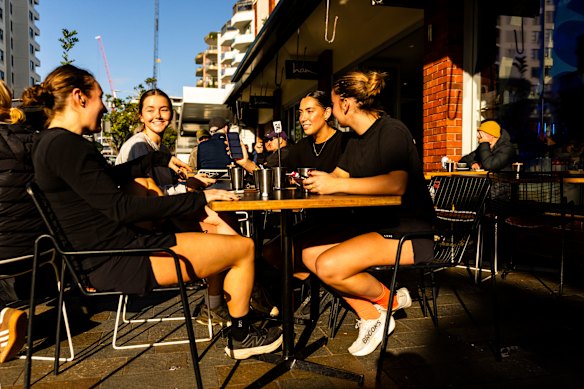 Louise Hannan, Isha McKinley, Mia Turney and Sasha Fitzgibbon couldn't communicate with each other and relied on each other to show up despite their normal morning runs.