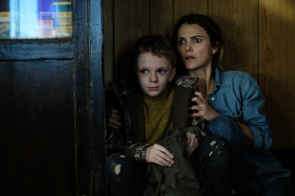 Keri Russell and Jeremy T. Thomas have plenty to be concerned about in Antlers.