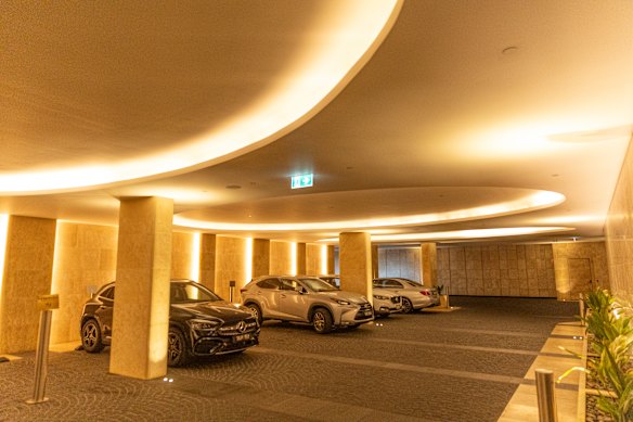 A valet parking service is available.