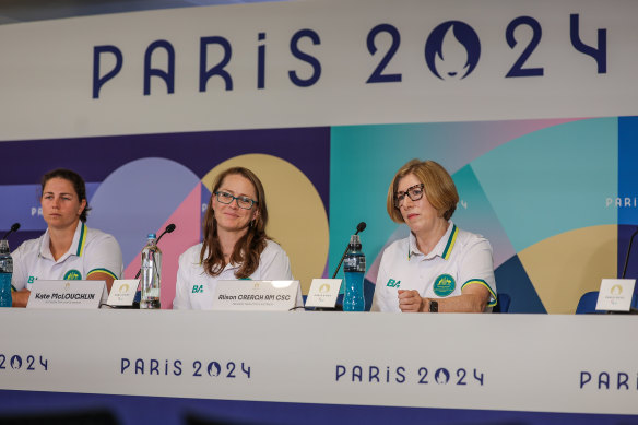 Paralympics Australia chef de mission Kate McLoughlin (left) and president Alison Creagh.