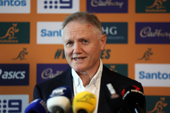Wallabies head coach Joe Schmidt speaks to the media after naming his squad on Friday.