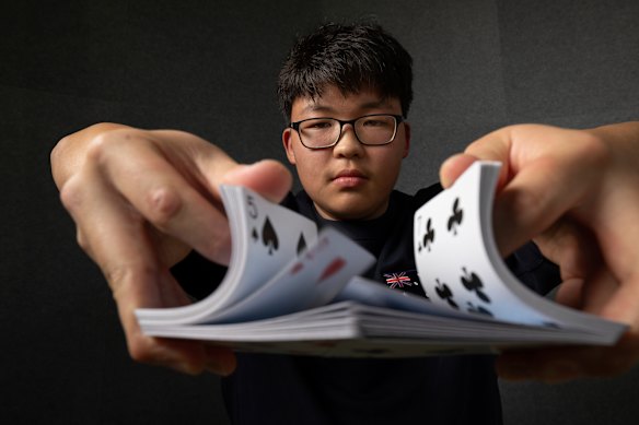 Speed cards champion Unurbold Byambadorj, 15, has a personal record of remembering the order of a randomly shuffled deck of cards in 30 seconds. 