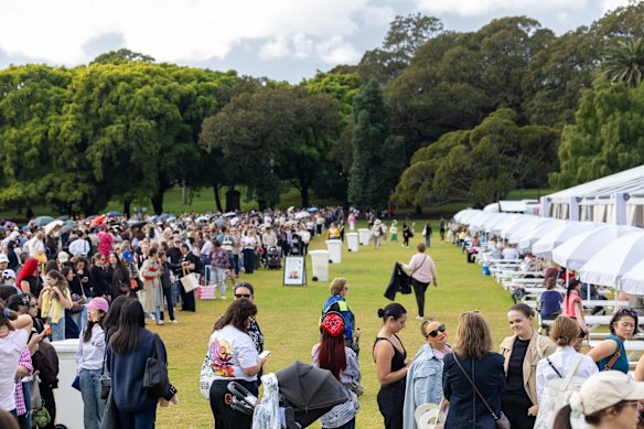 The queue for the first Australian iteration of Hendry’s Flower Market was hours long.