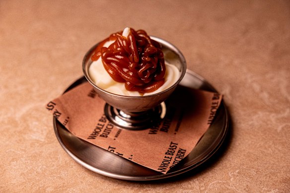 Soft serve with beef fat caramel.