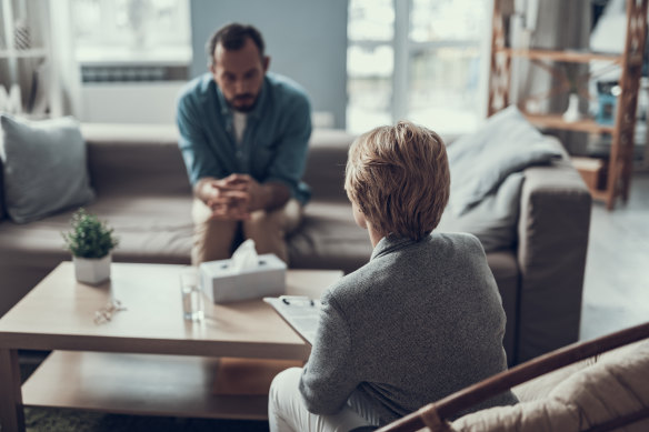 Only 12.9 per cent of men saw a health professional about their mental health between 2020 and 2022. 