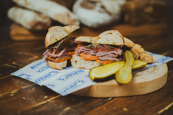 Pastrami bagel.