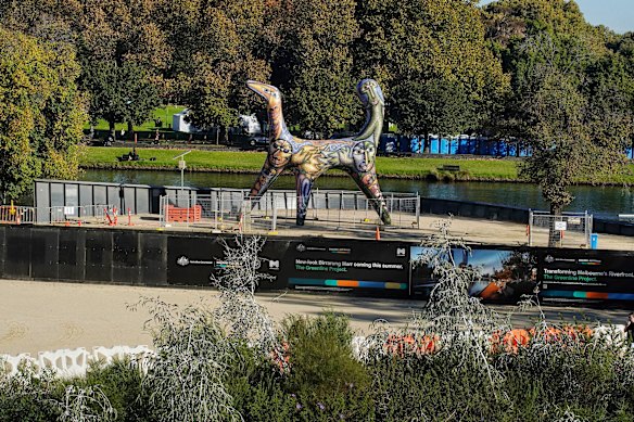 The Greenline section along Birrarung Marr will be finished, but the broader project is on ice.