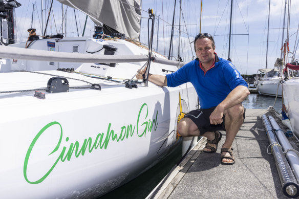 Irish skipper Cian McCarthy is doing his first Sydney to Hobart on two-man boat Cinnamon Girl.