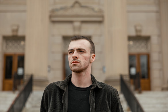 Gun control advocate Alexander Denza at the University of North Carolina.