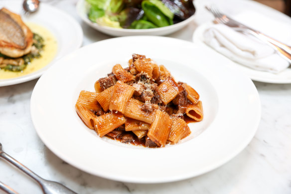 The Dry Dock’s beef shin ragu rigatoni.