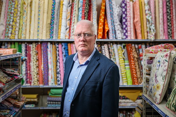 Lincraft managing director John Maguire in the Melbourne CBD store.