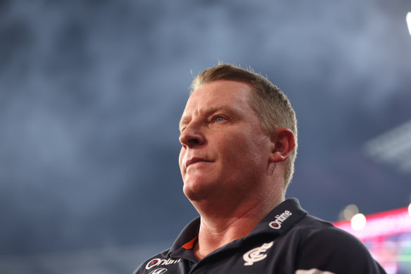 Michael Voss is a Brisbane Lions legend, and returns to the Gabba in charge of the team attempting to end their grand final hopes.