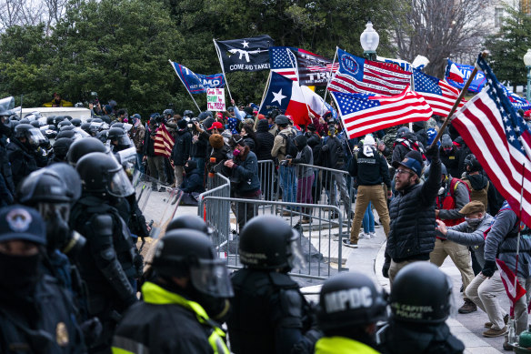 Trump supporters attack on the Capitol on January 6, 2021.