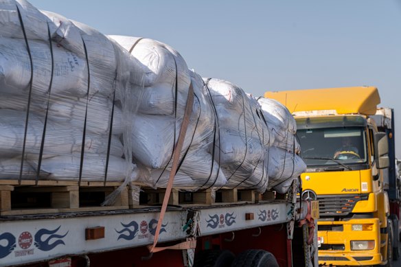 Israel has created “humanitarian corridors” to help the aid be distributed.