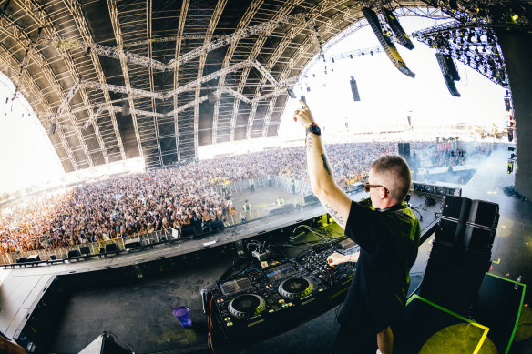 Dom Dolla performs at Coachella.