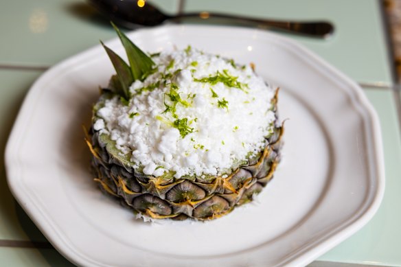 Pina colada dessert.
