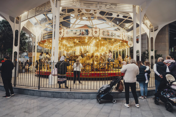 The Darling Harbour carousel reopened last week. 