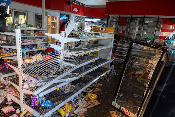 During the riot, the Shell Service Station opposite the hospital was ransacked.