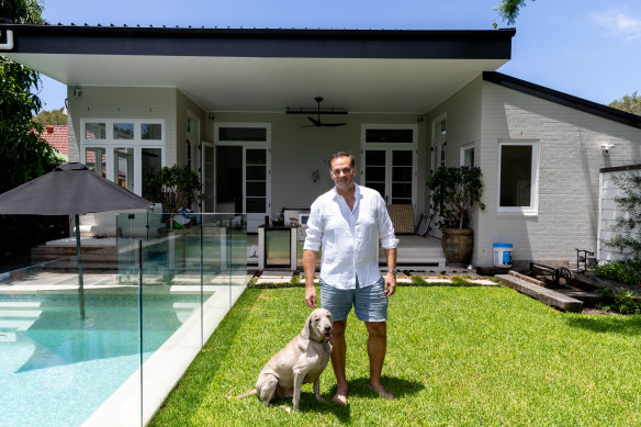 Ben Rollo in the renovated house he and wife Skye Rollo sold just a couple of weeks before Christmas.