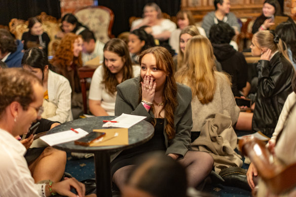 Melbourne Swifties applauded, gasped and giggled as they listened to Taylor Swift’s new album at listening party in the city. 