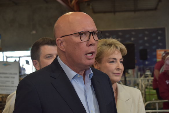 Peter Dutton at the Perth Royal Show on Thursday.