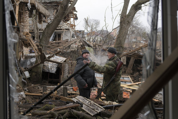 The destruction spreads in Ukraine.